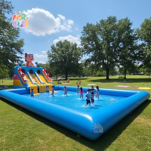<span class=keywords><strong>Parque</strong></span> Acuático Inflable Comercial Grande con Tobogán y Piscina para Niños y Adultos, Equipo de Diversión al Aire Libre - Product Image 1