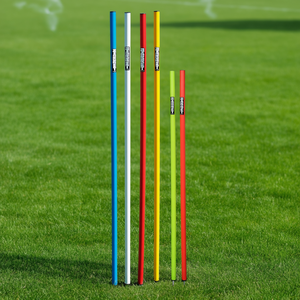เสา PVC สำหรับฝึกซ้อมสลาลอม ขนาด 90 ซม. 32 มม. พร้อมปลายแหลมชุบสังกะสี สำหรับอุปกรณ์ฝึกความคล่องตัว - Product Image 3
