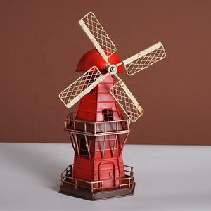 Fabbrica Nordic Faro Ornamenti Olandese Antico Modello di Mulino A Vento Decorazione In Metallo Retrò Vecchio Ferro Battuto Regalo Dei Capretti - Product Image 2