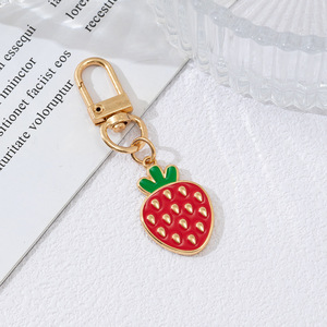 Nouveau Porte-clés en Alliage Cerise Rouge Fraise Fruit Frais Populaire 2026, Accessoire de Sac Étudiant, Pendentif de Téléphone Portable, Design Original - Product Image 3
