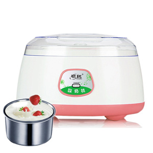 Yaourtière électrique multifonction Vikin 500-1000 ml avec pot intérieur en acier inoxydable, vert et rose - Product Image 3