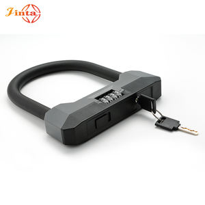 Jinta 120*150mm clé combinée à 4 chiffres <span class=keywords><strong>antivol</strong></span> D forme serrure <span class=keywords><strong>U</strong></span> serrure vélo vélo e-scooter moto accessoires <span class=keywords><strong>U</strong></span> serrure - Product Image 2