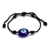 Bracelets à perles porte-bonheur en corde avec nœud chinois, bijoux rétro, ajustables, Couple, amitié, œil maléfique, vente en gros,