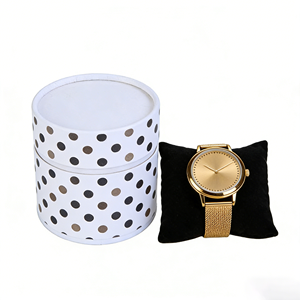 Vente en gros de tubes en carton rigide écologiques réutilisables personnalisés de luxe pour l'emballage de montres, de bijoux, de bougies et de cadeaux - Product Image 2