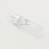 Hot Sale Luxus Silber pumpe und Clear Cover 50 ml Foundation Milchglas flasche