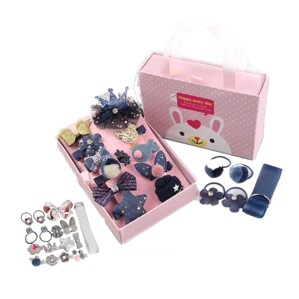 Offre Spéciale enfants princesse, pinces à cheveux 18 pièces coffret cadeau mignon ensemble de pinces à cheveux pour filles/