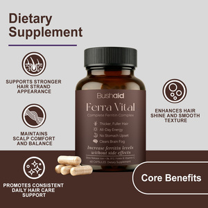 60 Capsules Ferra Vital Complexe de Ferritine avec <span class=keywords><strong>Fer</strong></span>, Vitamines B6, B12, Folate et <span class=keywords><strong>Vitamine</strong></span> C – Service OEM/ODM Disponible - Product Image 2