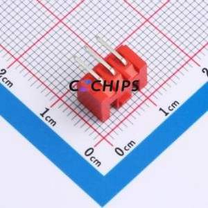 WAFER-HA2.54-3PWZ-R62 Wire-to-Board Pin Header Bent Lead Through Hole,P=2.54mm Connector 1x3P 2.5mm Right Angle Insert XHB - Product Image 2