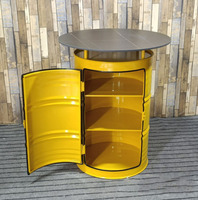 Tabouret en fer forgé américain, chaise rétro en baril à huile, café, bar industriel, ensemble table et chaise de restaurant