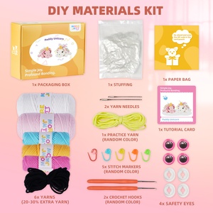 Kit de Crochet en Gros Direct Usine pour Débutants – Lot de 2 Licornes – Fil Anti-Déchirure – Outils Inclus – Tutoriels Vidéo Pas-à-Pas - Product Image 2