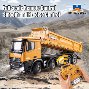 1/14 12-Kanal Ferngesteuerter Muldenkipper Halb-Metall Verstärktes Beton-Baufahrzeug Schwerlast-LKW Spielzeug <span class=keywords><strong>Huina</strong></span> 1536 - Product Image 2