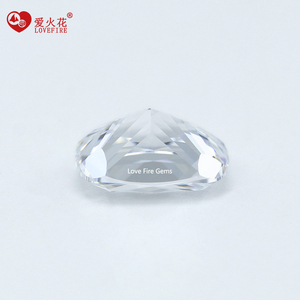 Circonia Cúbica en Forma de <span class=keywords><strong>L</strong></span> de Grado 5A, Precio de Fábrica, 3*5mm-15*20mm, Color Blanco <span class=keywords><strong>G</strong></span>/Blanco, Corte Princesa, para Joyería - Product Image 3