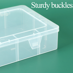 SUNSHING Custom <b>Clear</b> Transparent <b>Plastic</b> Storage Box Large Flat Folding Tool Stationery Craft Supply Storage <b>Container</b> Case - Product Image 6