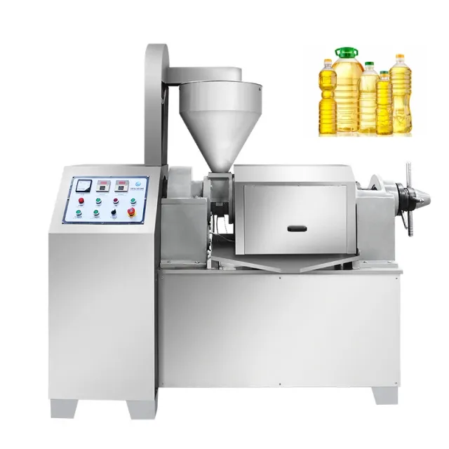 Prensa física de óleo de cozinha de alta eficiência, máquina de prensagem de óleo de amendoim, máquina de extração de óleo de amendoim