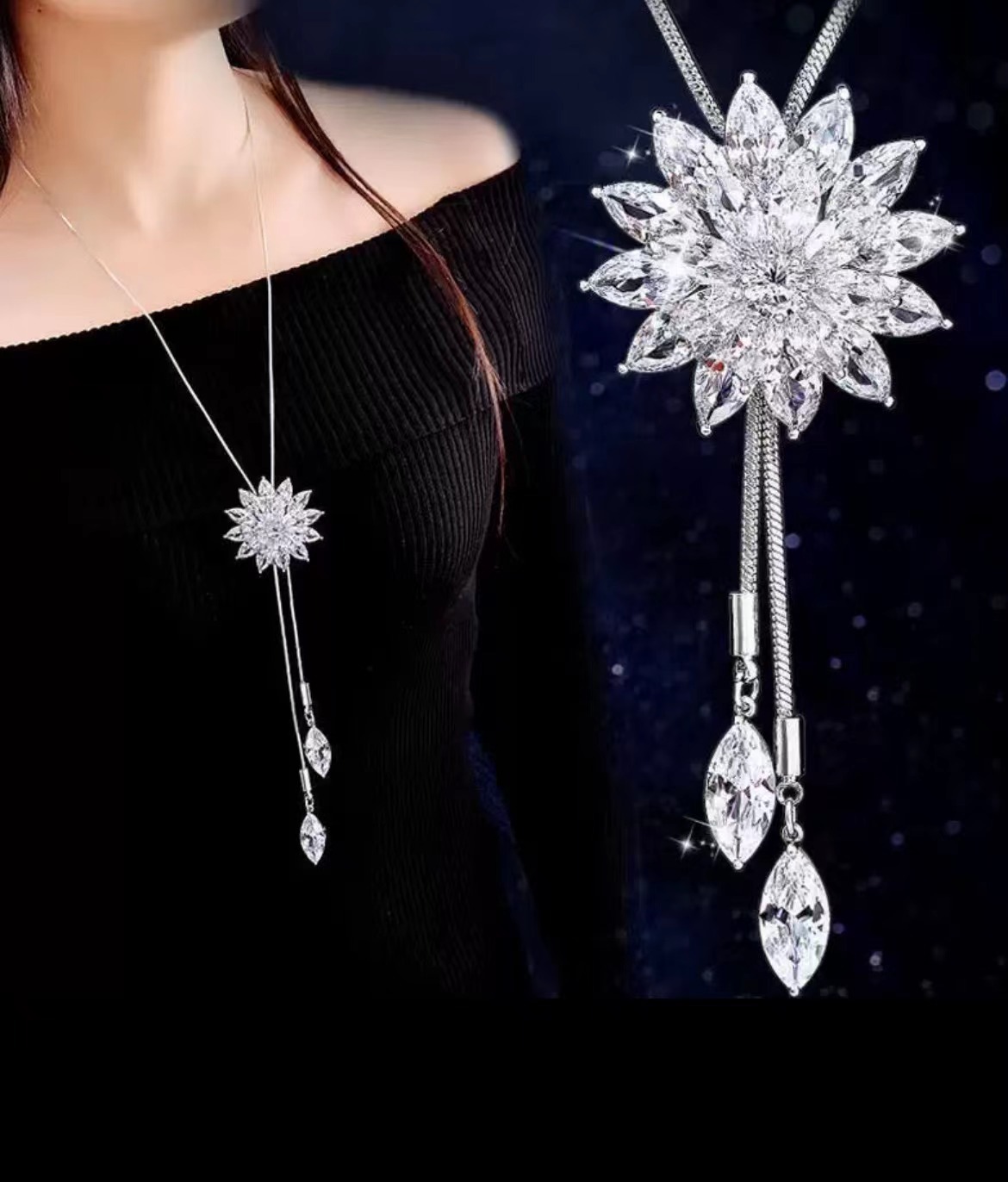 016 fleur de cristal blanc