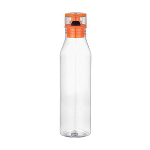 BPA Free OEM Plastic clear Drinking Water <b>Bottle</b> with Push Lid and Straw - Product Image 6
