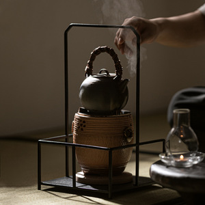 Da'an <b>Hall</b> Iron Art Cooling Rack Square Cast Iron Tea Ceremony Accessory Anti Scalding Heat Insulation <b>Mat</b> For Charcoal - Product Image 3