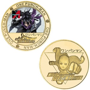 ชุบทองDiecastตัวอักษร<span class=keywords><strong>One</strong></span> <span class=keywords><strong>Punch</strong></span> <span class=keywords><strong>Man</strong></span>รอบตัวเหรียญที่ระลึกอะนิเมะพวงกุญแจแท็กขายส่ง - Product Image 3