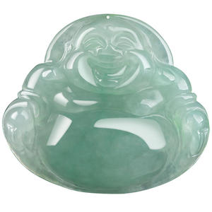 Colgante de Buda de Jadeíta Natural de Myanmar, Collares para Mujer, Jade al por Mayor FG25 - Product Image 1