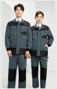 Cao cấp tùy chỉnh đa túi xây dựng làm việc quần áo phù hợp với mặc kháng tẩy tế bào chết làm việc mặc đồng phục yếm - Product Image 6