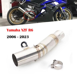 Pour YAMAHA YZF R6 2006 - <span class=keywords><strong>2023</strong></span>, tuyau de liaison intermédiaire d'échappement à enfiler, adaptateur d'échappement, connexion silencieux 60 mm - Product Image 2