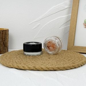 Tarro de concentrado de vidrio de 5ml, 7ml y 9ml con tapa CR a prueba de niños, fondo grueso, pequeño contenedor de crema transparente para ojos, a prueba de olores - Product Image 1