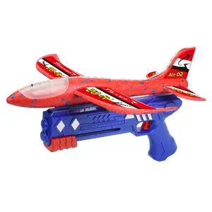 LED Light Airplane Launcher Toy Set 2 Flight Mode Glider Airplane Foam Outdoor Sport Toys Party Favor Summer Toy Airplanes