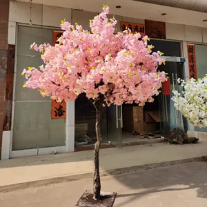 Centro de mesa para decoración interior, planta de flores Artificial, árbol de flores de cerezo