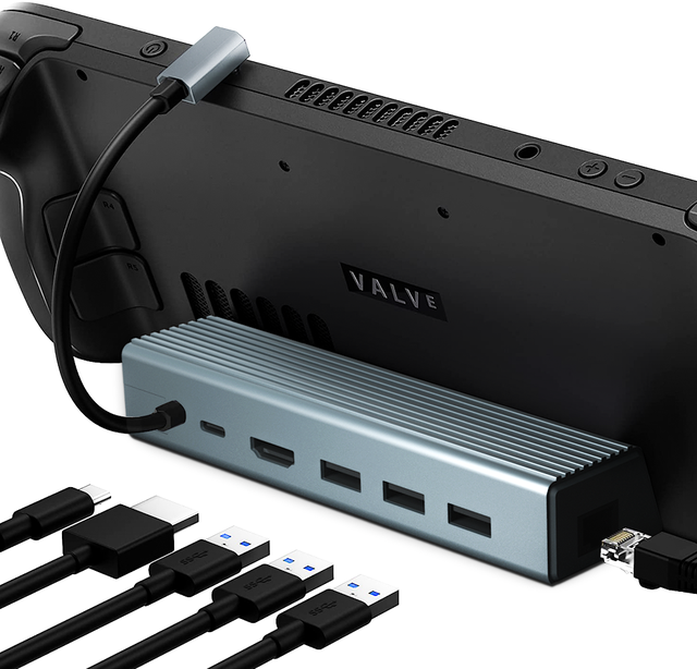 2023 New Steam Deck Accessories 6-in-1 USB-C cable Adapter Type C Hub TV Stand Switcher Projection Dock consola steam deck