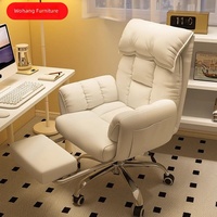 Chaise de bureau gaming réglable en hauteur, pivotante, avec dossier et siège rembourrés, et piétement, pour la maison et le bureau