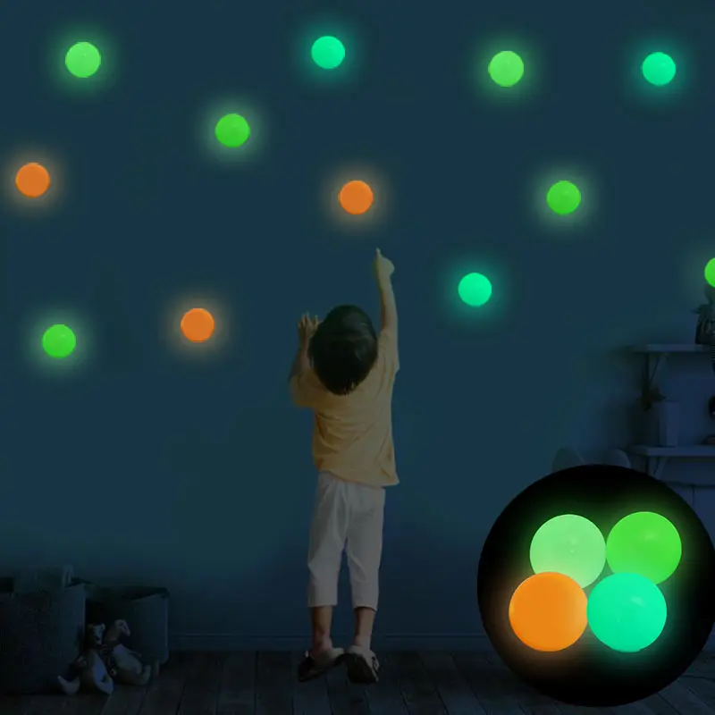 Забавные светящиеся липкие шарики фиджет с давлением игрушки антистрессовые шарики прилипают к потолку игрушки-антистресс светящийся шар
