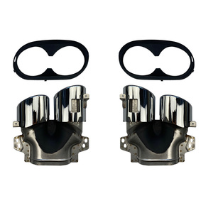 Amp-Z Exhaust Tip For Mercedes-Benz A-Class CLA-Class W177 C118 A35 CLA35 Upgrade To A45 CLA45 Glossy Black Silver - Product Image 5