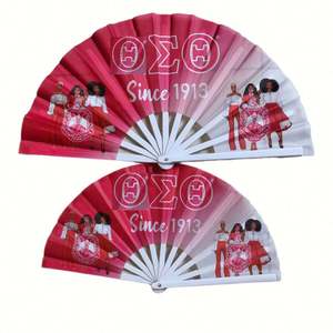 Ventilador Plegable de Mano de Plástico y Nailon Personalizado al por Mayor para Publicidad, Bodas y Manualidades - Product Image 4