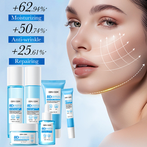 Kit de soins de la peau à l'acide hyaluronique OEM Kit de luxe Lotion tonique Crème pour le visage Sérum nettoyant pour le visage Produits de soins de la peau Coffret cadeau - Product Image 2