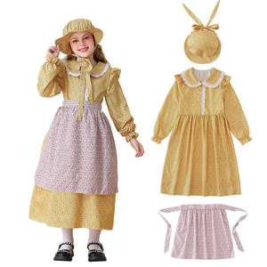 Disfraz de Pionera de las Praderas para Niñas, Estilo Colonial, Vestido de Sirvienta de Granja Europea, Atuendo Histórico para Actuaciones Infantiles - Product Image 6