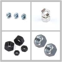 DIN 934 Hex Nut pengencang galvanis Finish seng/hitam/kuning berlapis metrik kasar/halus ulir heksagonal mur tebal Hex