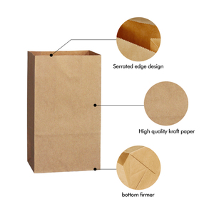 Small MOQ 100pcs Kraft Lunch Bag Disposable Food Grade Paper Bag Multi-size for Small Cafe &amp; Bakery DDP Ready - Product Image 2