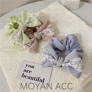 Japan En Zuid-korea Zoete Sen Afdeling Temperament Satijn Grote Lint Lint Lint Haar Cirkel Vrouwelijke Super Fee Tie Haar - Product Image 6