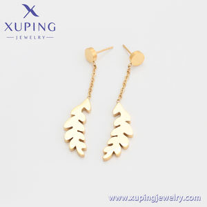 98324 <span class=keywords><strong>XUPING</strong></span> joyería fabricantes de joyería moda 14K chapado en oro joyería pendientes Acero inoxidable mujer joyería - Product Image 3