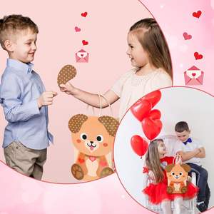 Kit de loisirs créatifs Saint-Valentin : Sacs et boîtes à bonbons mignons avec poignée, sacs cadeaux en papier DIY pour échange, cadeaux de fête et souvenirs - Product Image 6