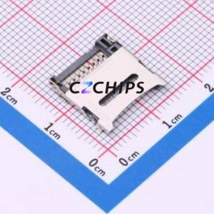 TF-006A-H16-P SD Card / Memory Card Connector SMD Connector Flip Cover Type MicroSD Card (TF Card) Card Holder 1.6mm - Product Image 1