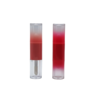 Tube de brillant à lèvres Yuecai 10 ml avec embout remplaçable, dégradé ombré, flacon vide pour blush liquide et gloss à lèvres 2-en-1, bouteille cosmétique en plastique