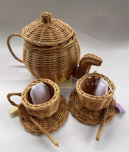 Low MOQ <b>Kids</b> Rattan <b>Tea</b> <b>Set</b> From Vietnam Customized Size & Color From Top Handicraft Company - Product Image 5