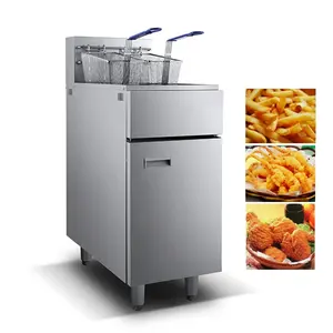 Factory Supply Cheapest Price oil water separation electric gas deep fryer 24x24 kfc-gas-deep-fryer-professional-larger 160