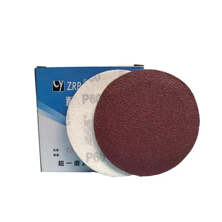 125mm sanding disc 40 - 400 grit sandpaper sanding disc with loop and hook for polishing and grinding