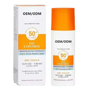 Krim Gel matahari kontrol minyak SPF 50 +, tabir surya wajah UVA UVB UCERIN perlindungan Anti berkilau cocok untuk kulit berjerawat berminyak