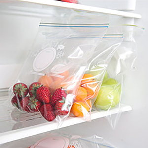 Cheap Self Adhesive Resealable Fridge <b>Freezer</b> Ldpe Double Zipper <b>Bag</b> - Product Image 1