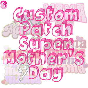 Tùy Chỉnh Khăn Thêu Lớn Chenille Của Mẹ Ngày Mama Bóng Chày Thể Thao Chữ Sắt Trên Các Bản Vá Lỗi - Product Image 1