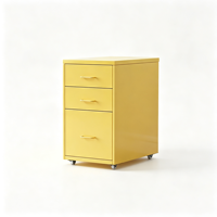 Armoire de rangement en métal à 3 tiroirs Rice White, organisateur étroit pour chevet, unité de rangement de bureau, armoire à dossiers sous table pour la maison