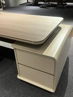 Conjunto de Escritorio Ejecutivo para CEO con Gran Espacio de Almacenamiento, Diseño Moderno y Minimalista, Espacio de Trabajo para Director
